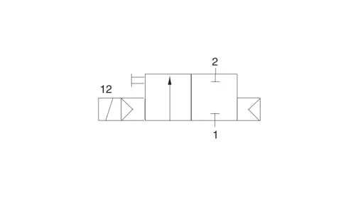MC 210 701 EX. 2/2-es elektromos vezérlésű szelep, monostabil - alaphelyzetben zárt - G1/4" - ATEX