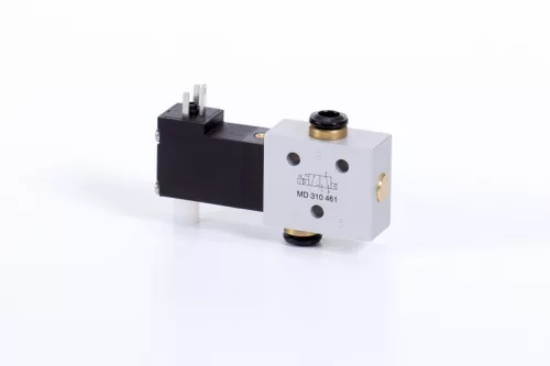 MD 310 461 - 12 DC. 3/2-es elektromos vezérlésű szelep, monostabil - alaphelyzetben zárt - pif 6mm