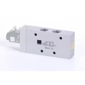  MEH 511 121. 5/2-es elektromos vezérlésű, külső segédlevegős működtetésű szelep, monostabil - G1/2"