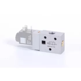   MEOH 311 701 G. 3/2-es elektromos vezérlésű, külső segédlevegős működtetésű szelep, monostabil - alaphelyzetben nyitott - G1/4" - G-széria