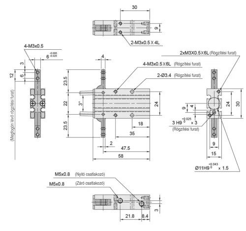 MF-AP-04-10. Pneumatikus megfogó