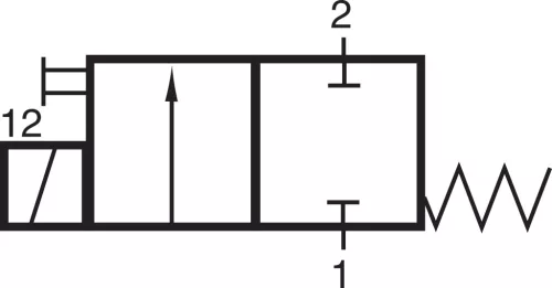 MH 211 015. 2/2-es elektromos, direkt vezérlésű szelep - alaphelyzetben zárt - G1/8"