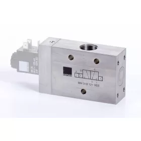   MH 310 121 VES. 3/2-es elektromos vezérlésű szelep, monostabil - alaphelyzetben zárt - G1/2" - INOX