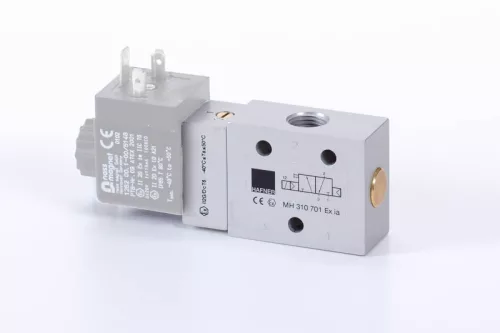 MH 310 701 G EX IA. 3/2-es elektromos vezérlésű szelep - G-széria - monostabil - alaphelyzetben zárt - G1/4" - ATEX