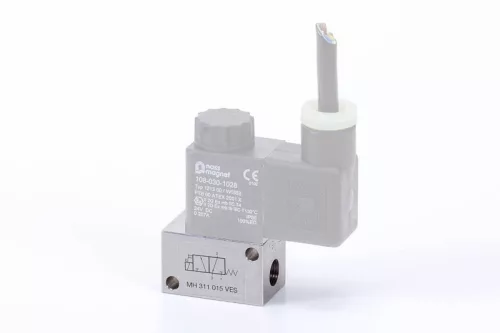 MH 311 015 VES EX M. 3/2-es elektromos, direkt vezérlésű szelep - alaphelyzetben zárt - G1/8" - INOX - ATEX