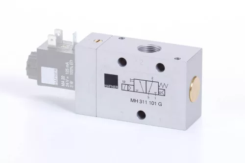 MH 311 101 G. 3/2-es elektromos vezérlésű szelep, G-széria, monostabil - alaphelyzetben zárt - G3/8"