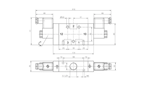 MH 320 121 G EX IA. 3/2-es elektromos vezérlésű szelep, G-széria, bistabil - G1/2" - ATEX