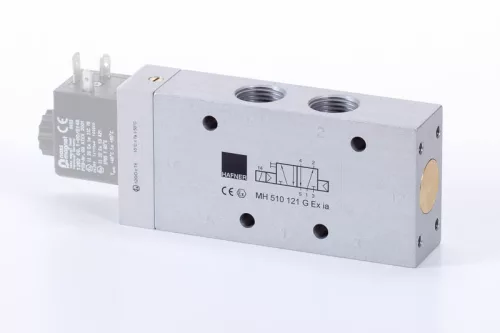 MH 510 121 G EX IA. 5/2-es elektromos vezérlésű szelep, G-széria, monostabil - G1/2" - ATEX