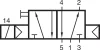 MH 510 184 ISO4. 5/2-es elektromos vezérlésű szelep, monostabil - G3/4" - ISO4