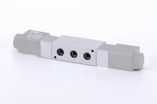 MH 520 503 ALU. 5/2-es elektromos vezérlésű alaplapos szelep, bistabil - G1/8"