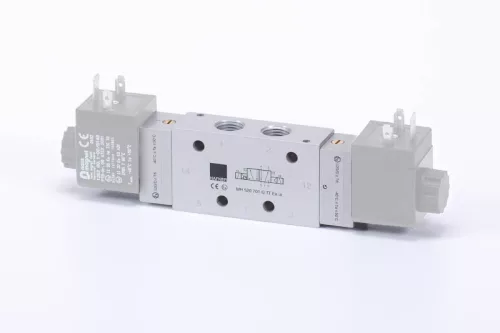 MH 520 701 G TT EX IA. 5/2-es elektromos vezérlésű szelep, G-széria, bistabil - G1/4" - hidegálló - ATEX