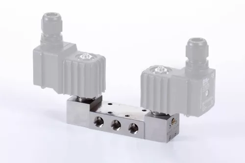 MH 520 701 VES TT EX E MB. 5/2-es elektromos vezérlésű szelep, bistabil - G1/4" - INOX - hidegálló - ATEX