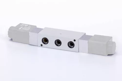 MH 520 703 ALU. 5/2-es elektromos vezérlésű alaplapos szelep, bistabil - G1/4"