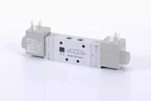 MH 531 501 G EX IA. 5/3-as elektromos vezérlésű szelep, középállásban zárt - G1/8" - ATEX - G-széria