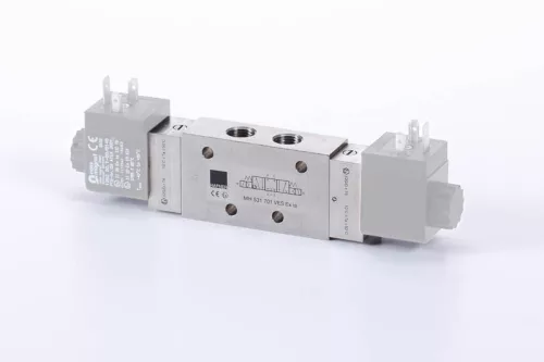 MH 531 701 VES EX IA. 5/3-as elektromos vezérlésű szelep, középállásban zárt - G1/4" - INOX, ATEX