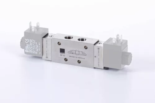 MH 532 701 VES EX IA. 5/3-as elektromos vezérlésű szelep, középállásban leszellőztetett - G1/4" - INOX, ATEX