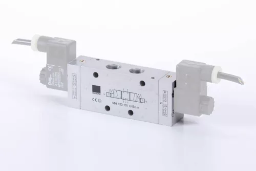 MH 533 101 G EX M. 5/3-as elektromos vezérlésű szelep, G-széria, középállásban nyitott - G3/8" - ATEX