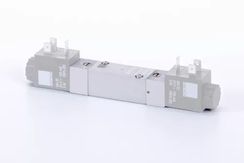 MH 533 304 ALU. 5/3-as elektromos vezérlésű alaplapos szelep, középállásban nyitott - DN3