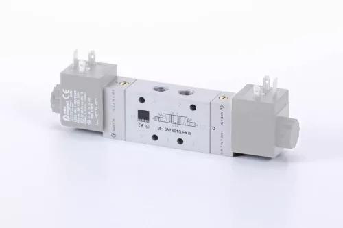 MH 533 501 G EX IA. 5/3-as elektromos vezérlésű szelep, középállásban nyitott - G1/8" - ATEX - G-széria