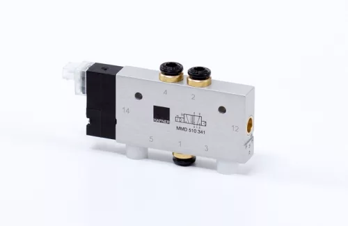 MMD 510 341 - 24 DC. 5/2-es elektromos vezérlésű szelep, bistabil - pif 4 mm