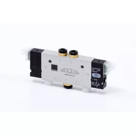   MMD 532 341 - 24 DC. 5/3-as elektromos vezérlésű szelep, középállásban leszellőztetett - pif 4 mm