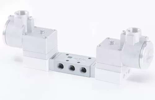 MNC 520 701 VES TT EX. 5/2-es elektromos vezérlésű NAMUR szelep, bistabil - G1/4" - INOX - ATEX