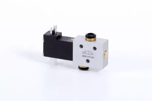 MOD 310 461 - 24 DC. 3/2-es elektromos vezérlésű szelep, monostabil - alaphelyzetben nyitott - pif 6mm