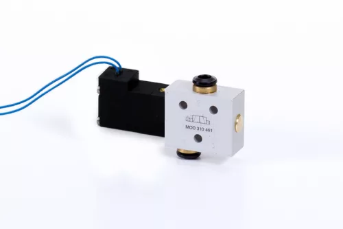 MOD 310 461 - 6 DC L. 3/2-es elektromos vezérlésű szelep, monostabil - alaphelyzetben nyitott - pif 6mm