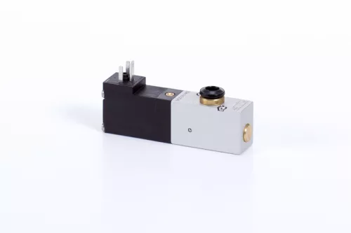 MOD 310 463 - 6 DC. 3/2-es elektromos vezérlésű alaplapos szelep, monostabil - alaphelyzetben nyitott - pif 6mm