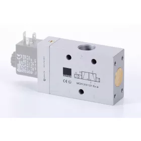   MOH 310 121 EX IA. 3/2-es elektromos vezérlésű szelep, monostabil - alaphelyzetben nyitott - G1/2" - ATEX