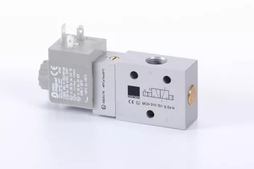 MOH 310 701 G EX IA. 3/2-es elektromos vezérlésű szelep, G-széria, monostabil - alaphelyzetben nyitott - G1/4" - ATEX
