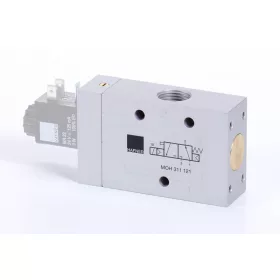   MOH 311 121. 3/2-es elektromos vezérlésű szelep, monostabil - alaphelyzetben nyitott - G1/2"