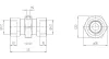 PGV-831-B77-1/2PP. 2/2-es pneumatikus vezérlésű GAMMA mini szelep - EPDM, INOX