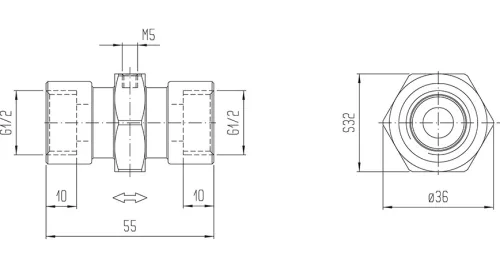 PGV-831-B77-1/2PP. 2/2-es pneumatikus vezérlésű GAMMA mini szelep - EPDM, INOX