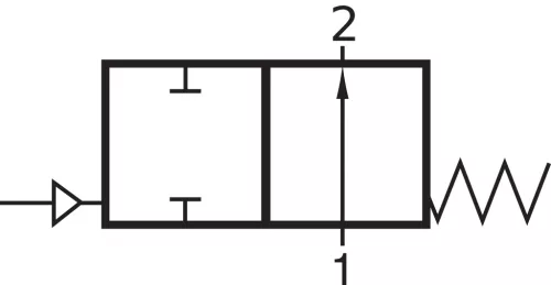 PKV-131-B82-1/2B. 2/2-es pneumatikus vezérlésű SIGMA szelep - G1/2" - NBR