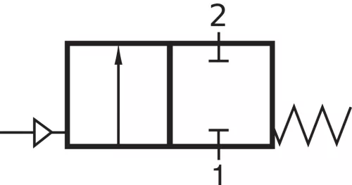 PKV-134-A12-1/2B. 2/2-es pneumatikus vezérlésű SIGMA szelep - G1/2" - NBR