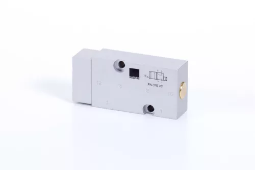 PN 310 701. 3/2-es pneumatikus vezérlésű NAMUR szelep, monostabil - alaphelyzetben zárt - G1/4"