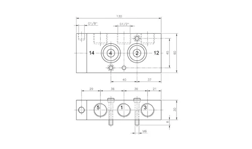 PN 510 121 EX. 5/2-es pneumatikus vezérlésű NAMUR szelep, monostabil - G1/2" - ATEX