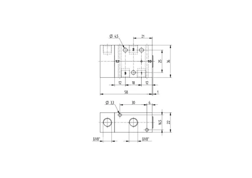 P 311 501 G. 3/2-es pneumatikus vezérlésű szelep, monostabil - G1/8"