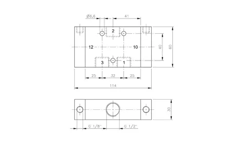 P 320 121 EX. 3/2-es pneumatikus vezérlésű szelep, bistabil - G1/2" - ATEX