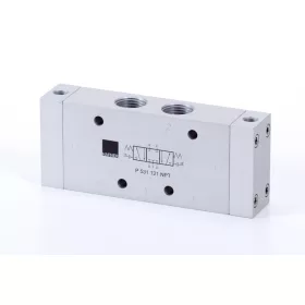   P 533 121 NPT. 5/3-as pneumatikus vezérlésű szelep, középállásban nyitott - NPT1/2"