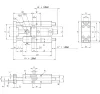 RHS 20/320. Lineáris H megvezető ISO 6432 hengerhez - siklócsapágyas