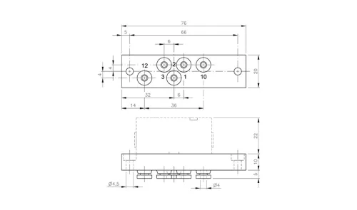 RP 3 344. Alaplap a P 3_ _ 304 szelepekhez - pif 4mm