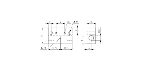 R 01. Alaplap az MH 3_ _ szelepekhez - 1-helyes