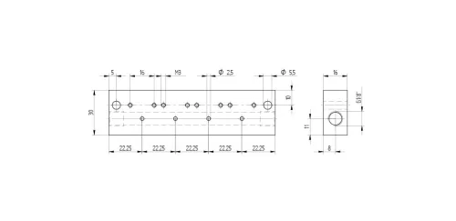 R 04. Alaplap az MH 3_ _ szelepekhez - 4-helyes