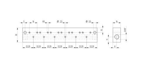 R 06. Alaplap az MH 3_ _ szelepekhez - 6-helyes