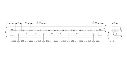 R 10. Alaplap az MH 3_ _ szelepekhez - 10-helyes
