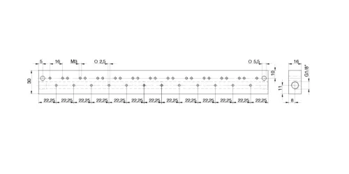 R 12. Alaplap az MH 3_ _ szelepekhez - 12-helyes