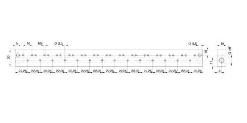 R 14. Alaplap az MH 3_ _ szelepekhez - 14-helyes