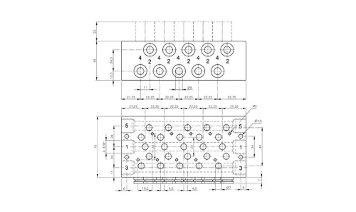 R 510 784. Alaplap az MH 5_ _ 704 szelepekhez - 10-helyes